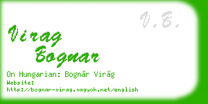 virag bognar business card